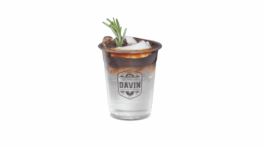 เมนู COCO NIGHT จาก DAVIN CAFE ร้านกาแฟในกรุงเทพ เครื่องดื่มกาแฟเอสเพรสโซผสมมะพร้าวและนม ให้รสชาติหอมมันนุ่มละมุน สดชื่นแบบทรอปิคอล เหมาะสำหรับสายคาเฟ่ที่มองหาเมนูซิกเนเจอร์ในร้านกาแฟกรุงเทพ