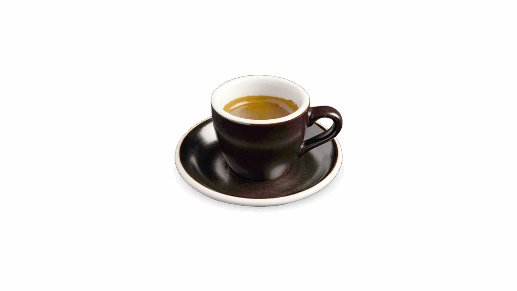 ESPRESSO at DAVIN CAFE coffee shop Bangkok, rich espresso shot with golden crema, deep bold flavor and smooth finish, premium specialty coffee experience for true coffee lovers