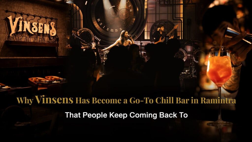 Atmospheric live music night at Vinsens, a standout chill bar in Ramintra, Bangkok, featuring crafted cocktails, intimate lighting, and a vibrant social scene for urban nightlife seekers