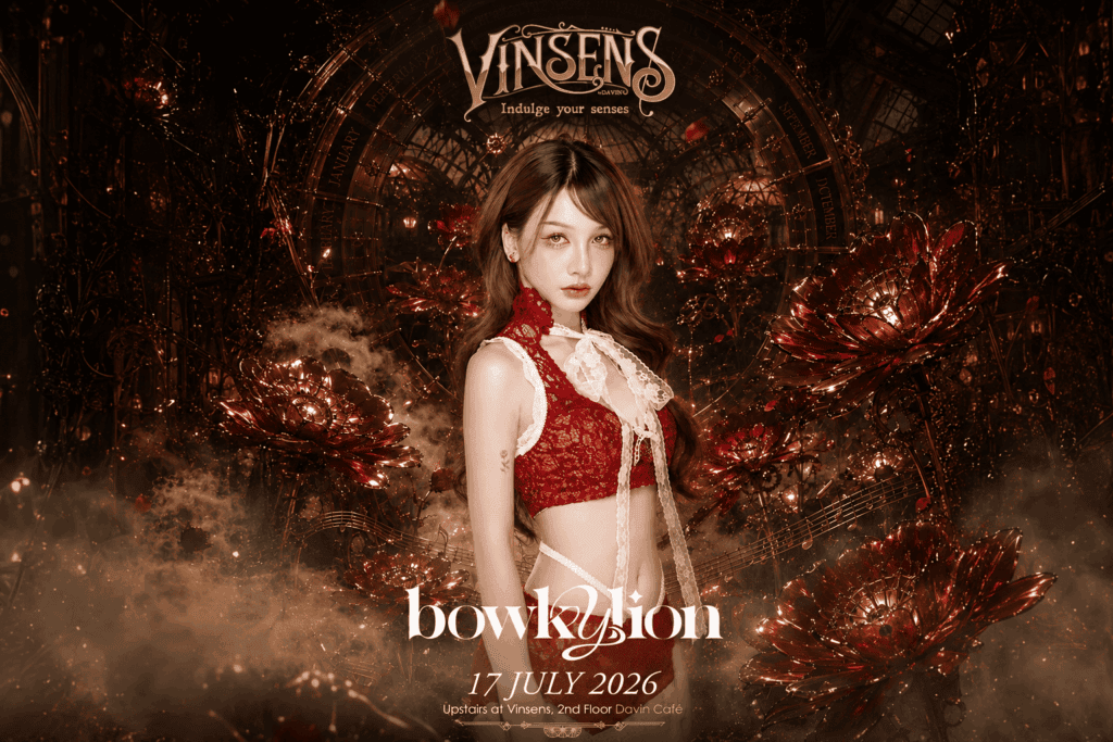 คอนเสิร์ต โบกี้ไลออน (Bowkylion) แสดงสดที่ VINSENS by DAVIN CAFE กรุงเทพ บรรยากาศคอนเสิร์ตสุดเอ็กซ์คลูซีฟ พร้อมเสียงดนตรีสดคุณภาพสำหรับแฟนเพลงที่ต้องการประสบการณ์ใกล้ชิดกับศิลปิน