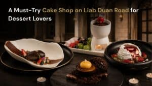 Hero image for Davin Cafe as a cake shop on Liab Duan Road, featuring plated desserts, chocolate, fruit fondue, and elegant cafe-style sweets for dessert lovers seeking a refined cake and coffee experience in Bangkok.