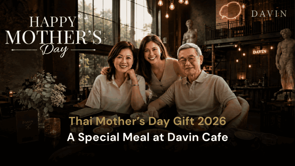 Mother's Day gift family dining experience at DAVIN CAFE, featuring a European-inspired café atmosphere for Mother's Day 2026, where families celebrate together and create meaningful memories.