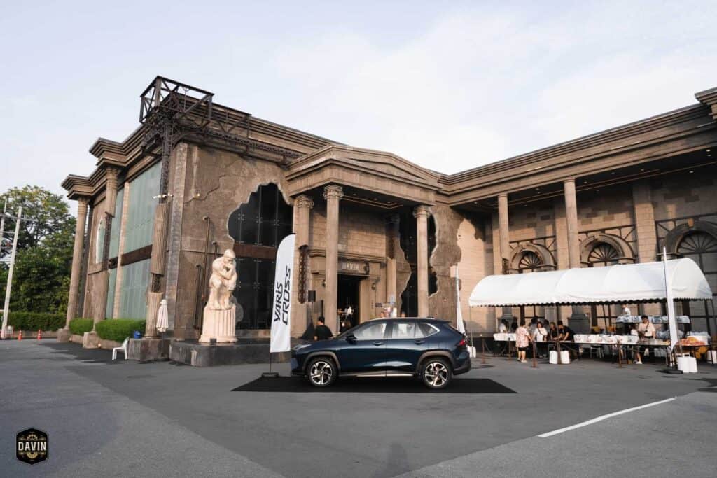 Brand activation with vehicle display at Davin Cafe, an exhibition venue in Bangkok