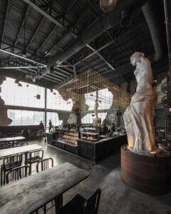 Industrial-style interior at DAVIN CAFE suitable for studio rental Bangkok productions