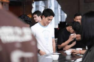 Interactive coffee tasting session hosted at Davin Cafe in Bangkok