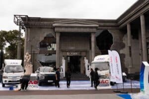 JAC commercial vehicle showcase at Davin Cafe during a product launch event in Bangkok
