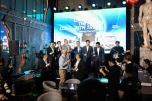 Executives and guests celebrating the JAC Motors product launch at Davin Cafe in Bangkok