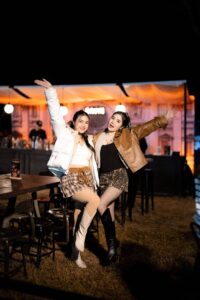Outdoor exhibition event atmosphere with guests at Davin Cafe in Bangkok