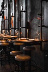 Moody bar interior at DAVIN CAFE suitable for studio rental Bangkok photo and video shoots