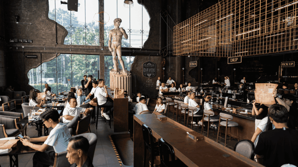 XPeng vehicle showcase at Davin Cafe, a flexible product launch venue in Bangkok